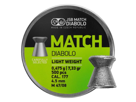 Diabolo JSB Match pre pištoľ 4,50mm 500ks