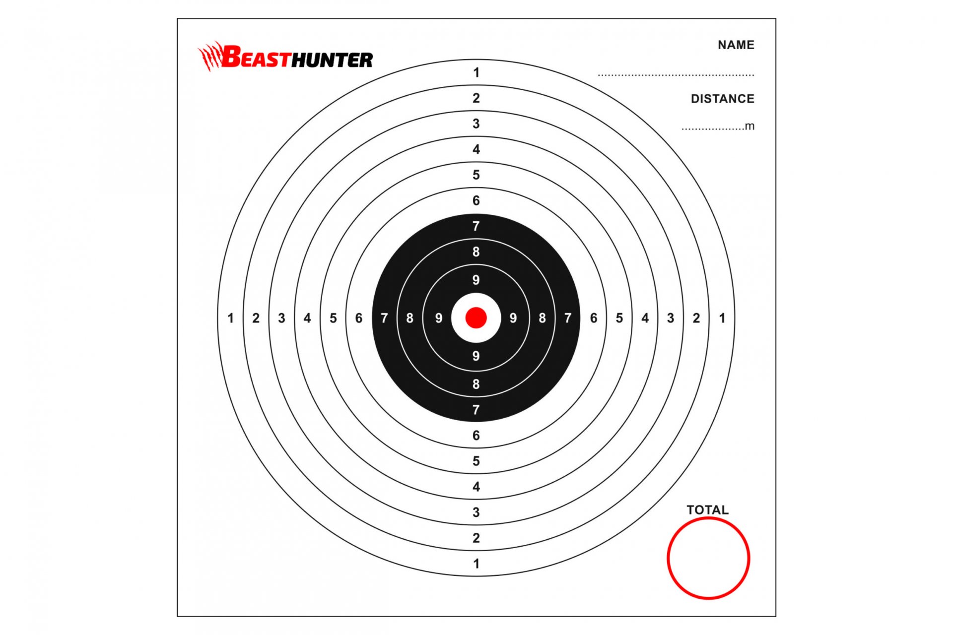 Terče Beast Hunter 17x17 - 100 ks