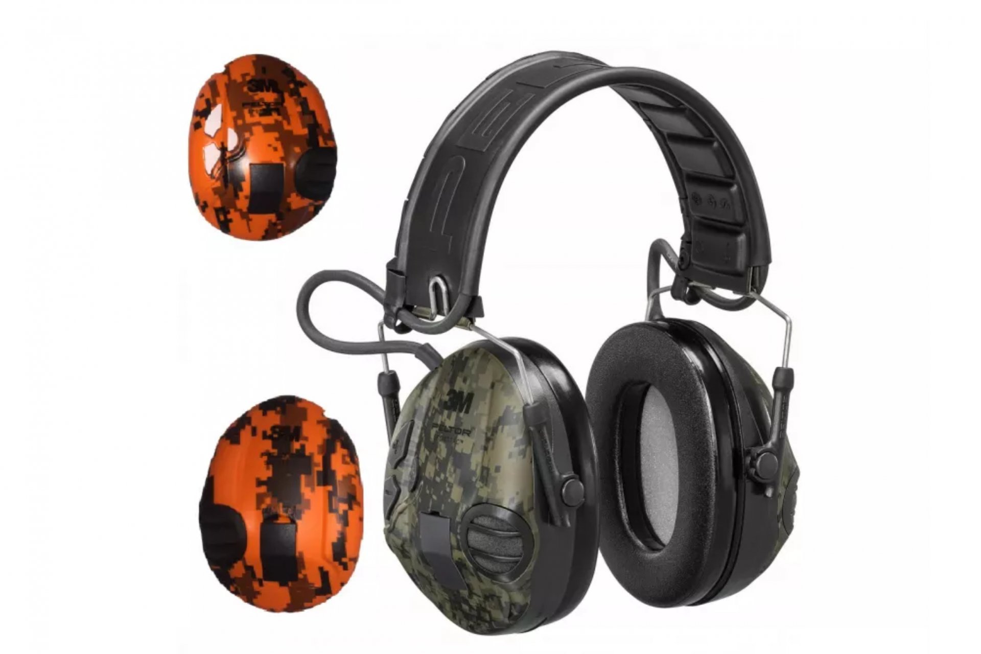 Slúchadlá Peltor SportTac active 26SNR digicamo oranžová/zelená